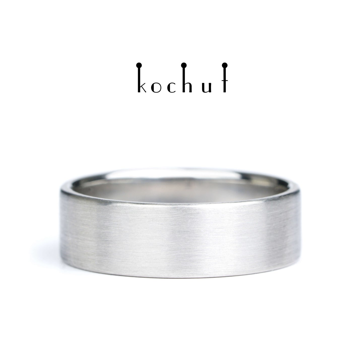 Baum des Lebens — Platin-Ehering mit schwarzem Rhodium beschichtet
