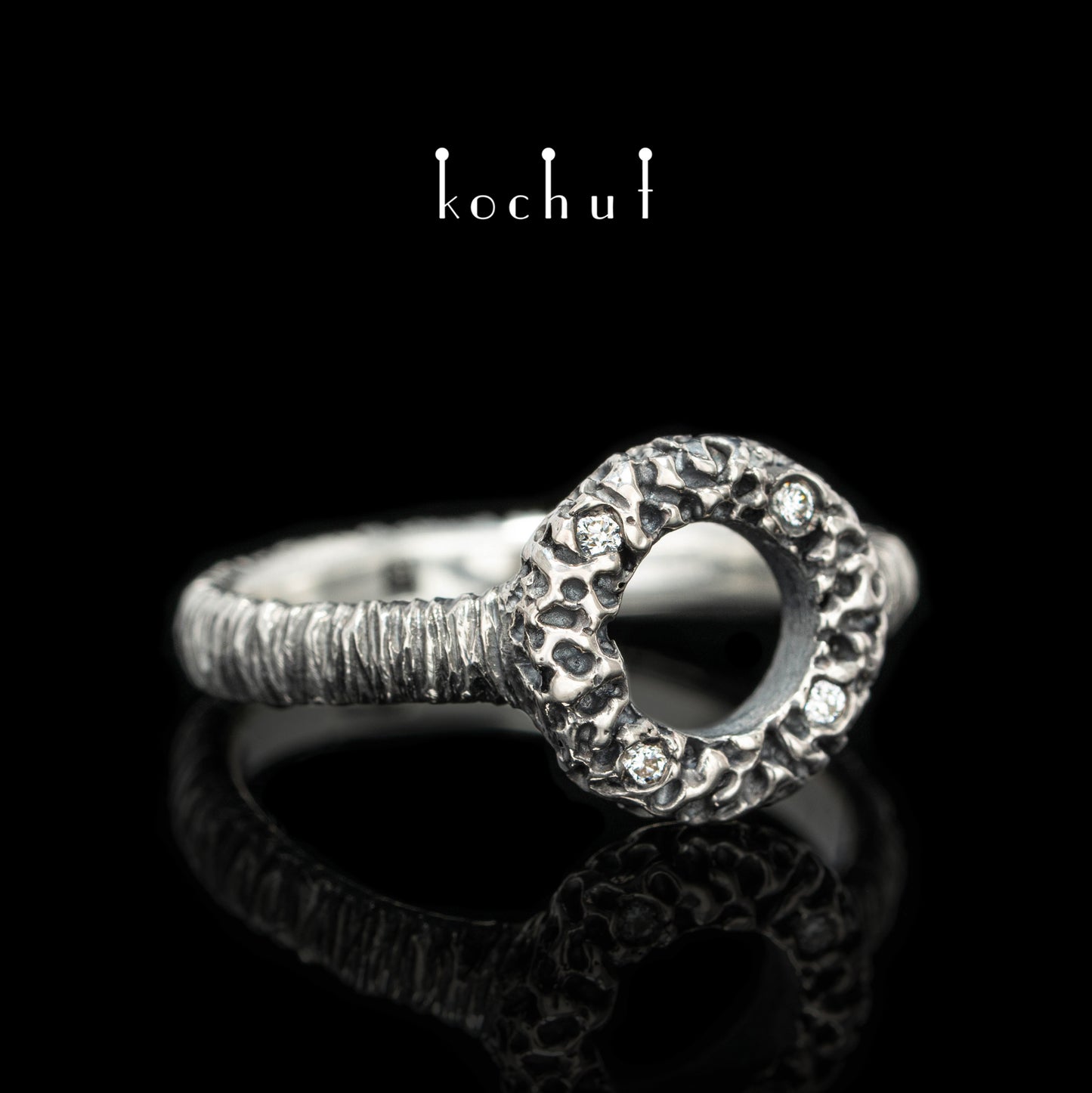 Fata Morgana — Set aus oxidiertem Silber mit Diamanten