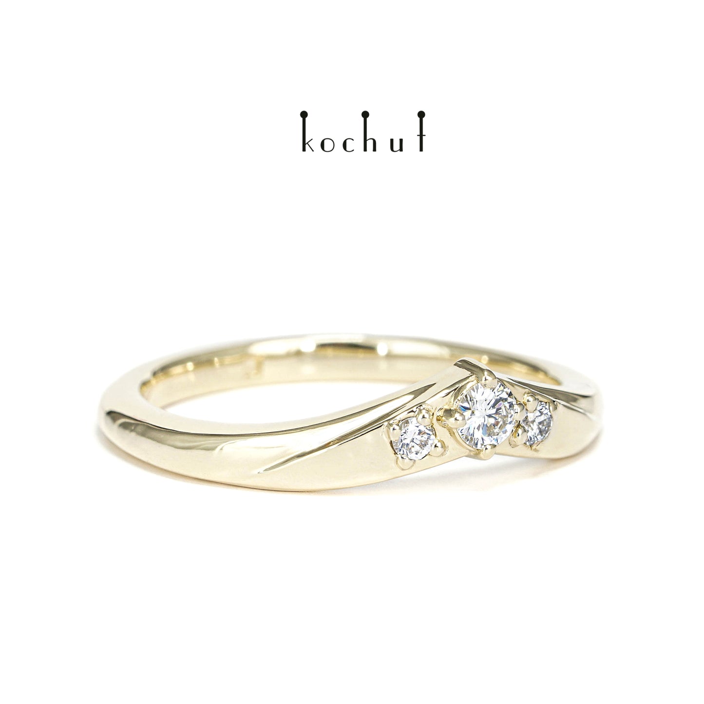Meine Dame — Gelbgoldring mit Diamanten