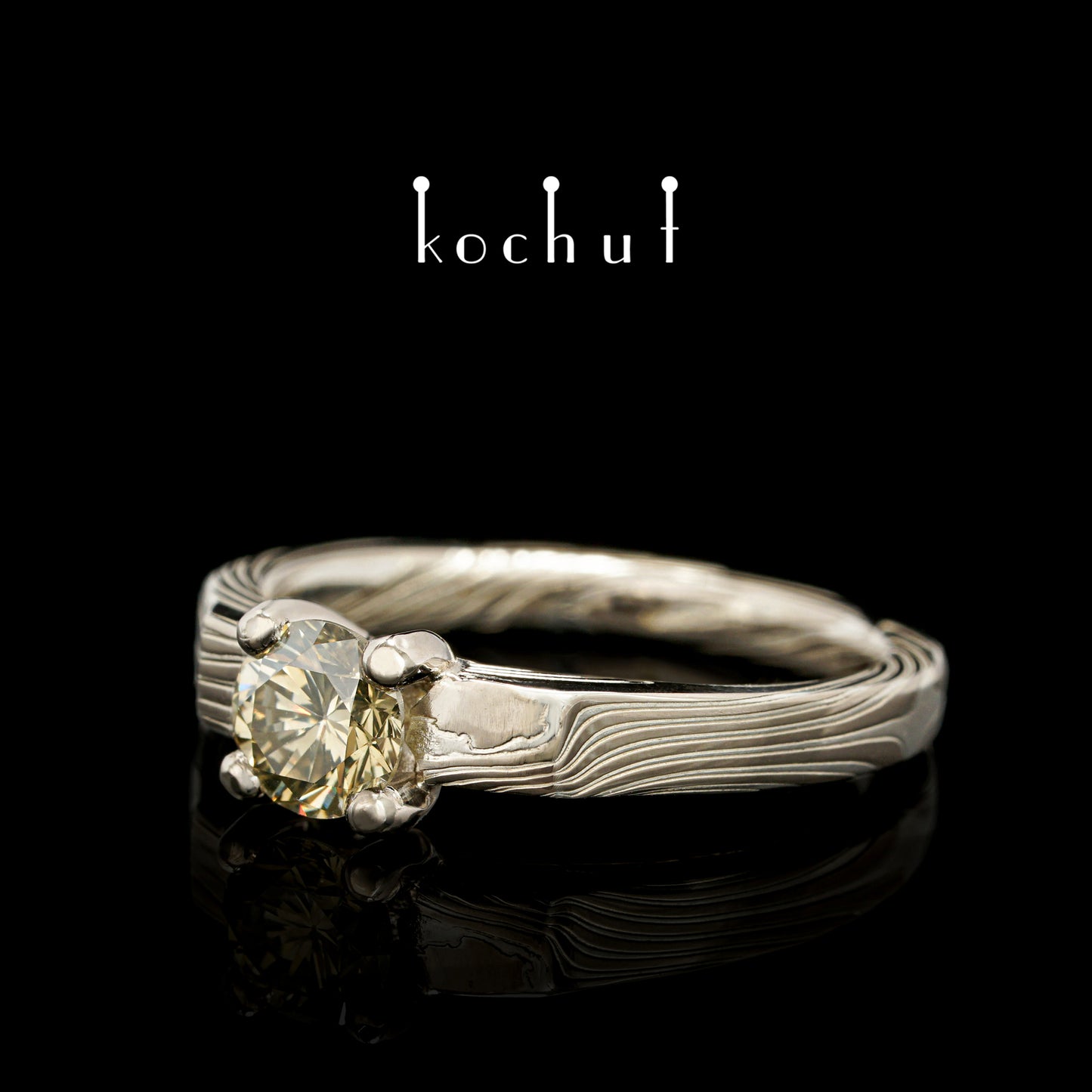 Kaiserin Kojun — grüne Diamant-Mokume-Ring