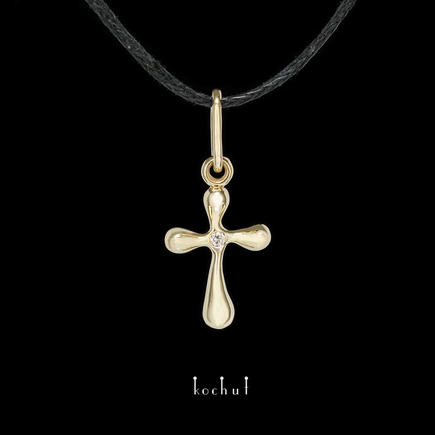 Tau des Liebes — Gelbgold-Diamantkreuz