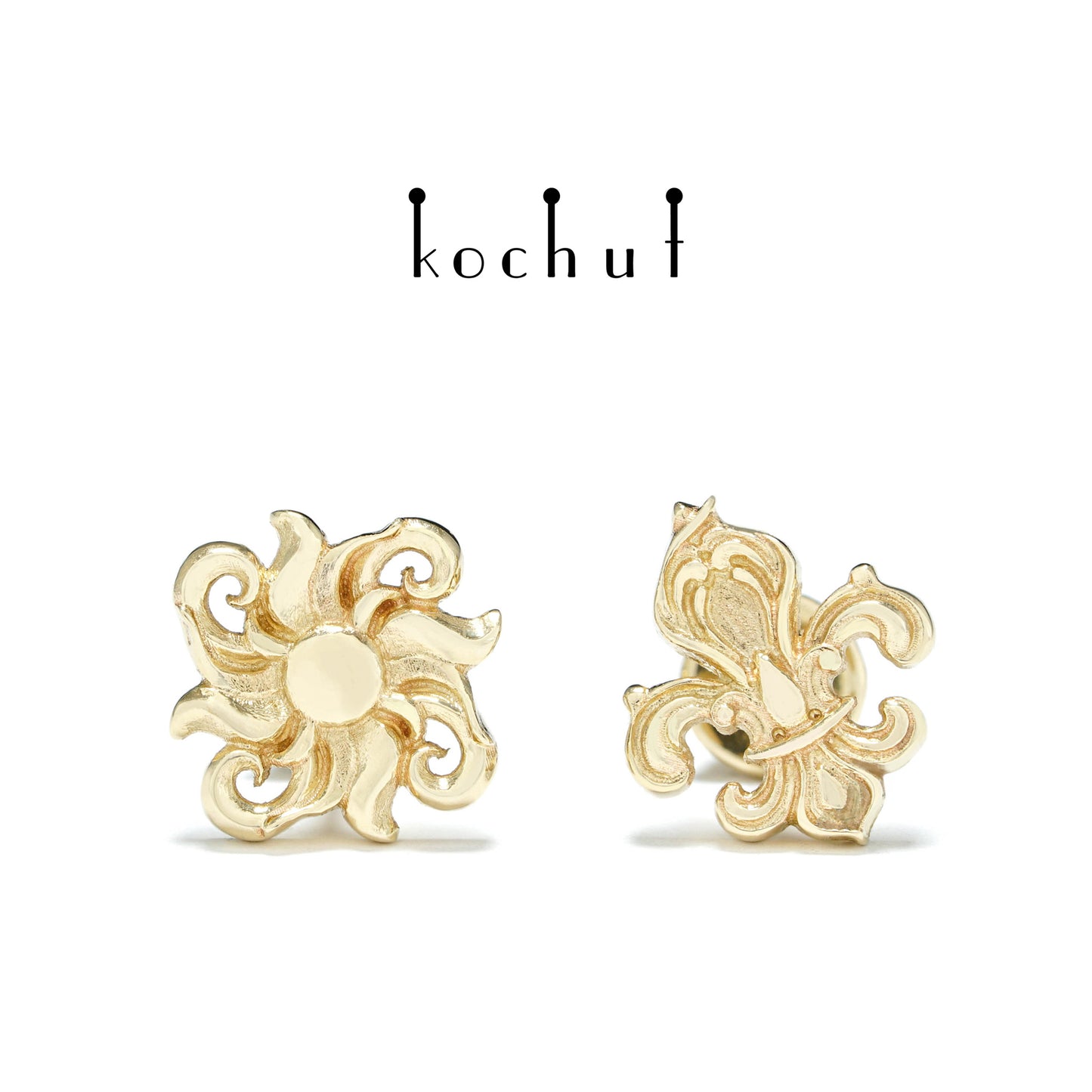 Louis Le Roi Soleil — Ohrringe aus Gelbgold