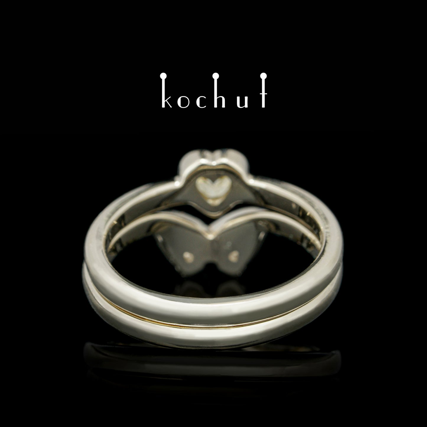 Vertraue mir — Weißgold-Doppel-Diamant-Ring