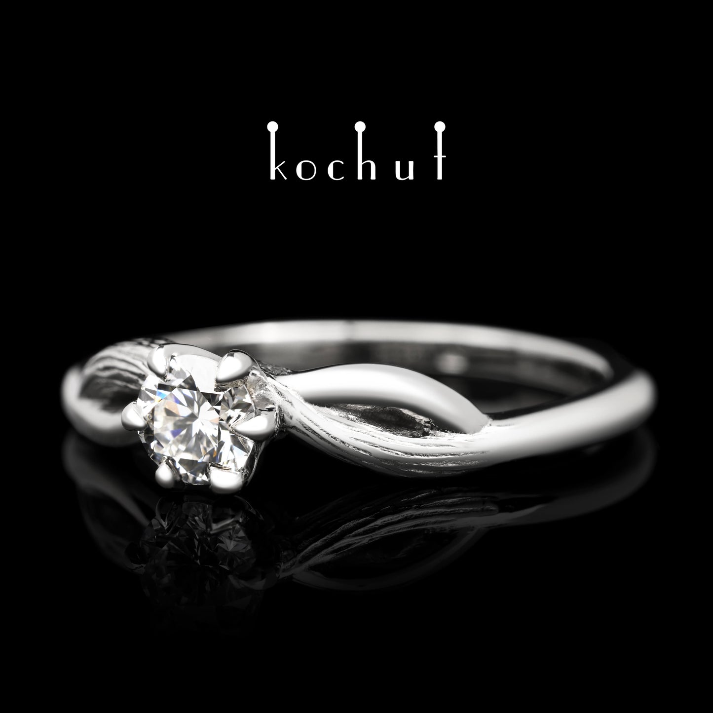 Deja vu – Platinring mit Diamant