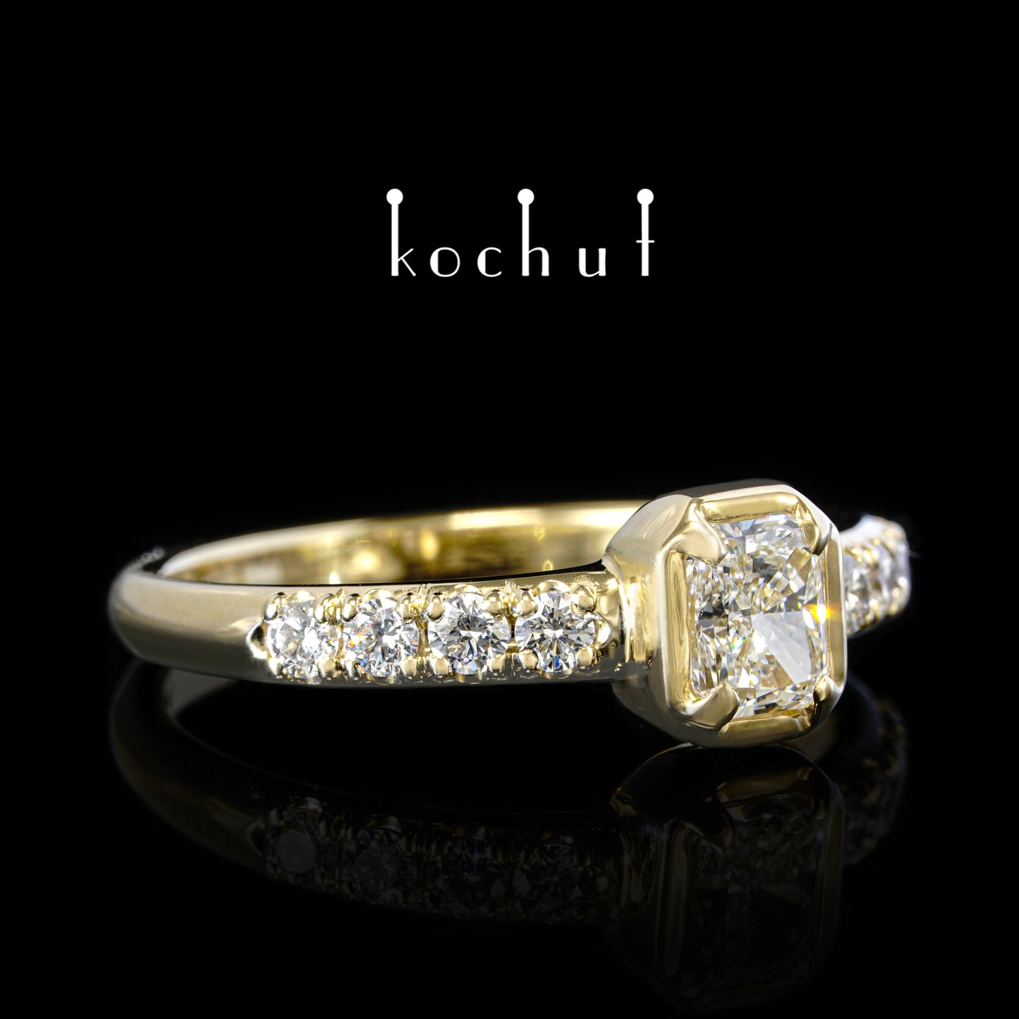 Neue Muse — Ring aus Gelbgold mit Diamanten