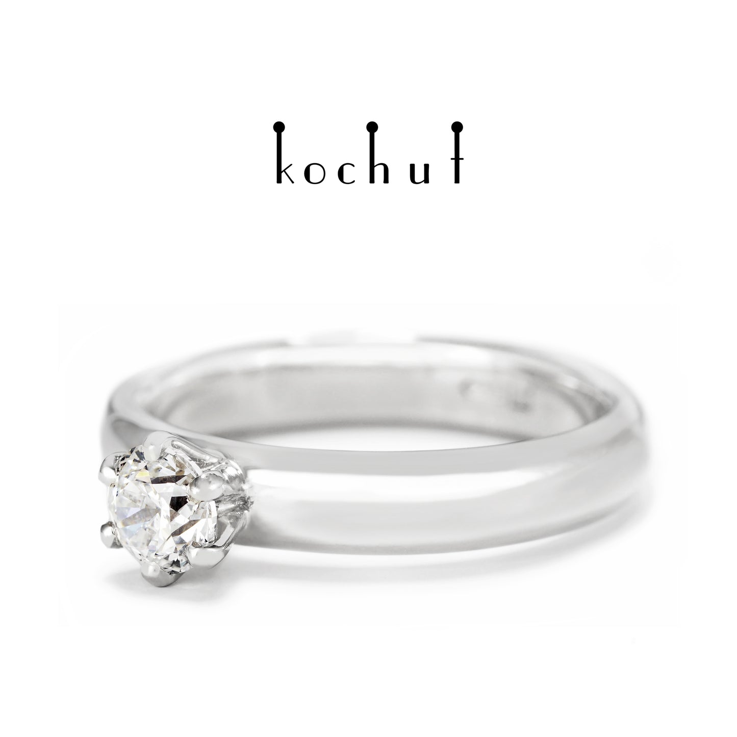Persephone — Platin-Verlobungsring mit Diamant