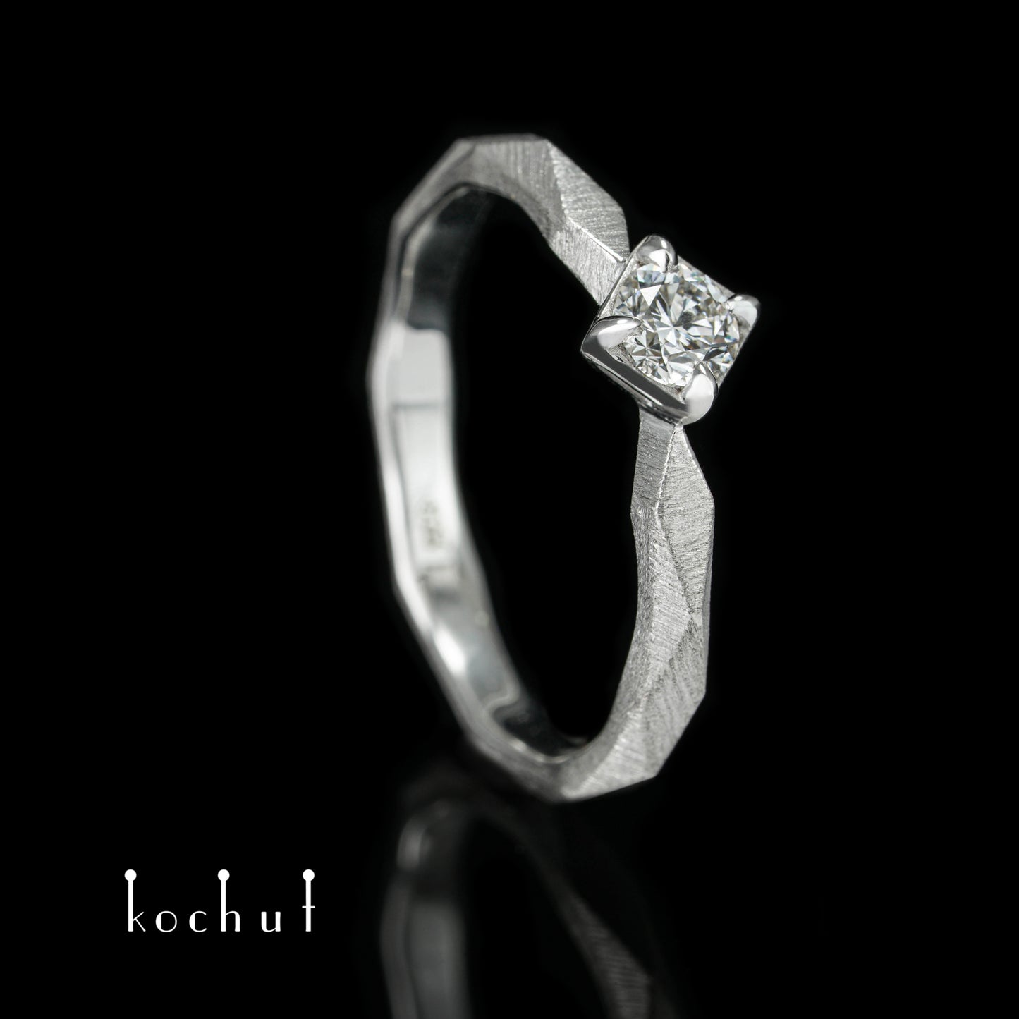 König und Königin — Schmuckset aus Weißgold mit Diamanten, beschichtet mit weißem Rhodium