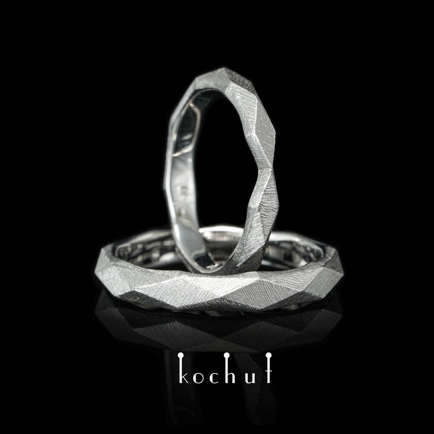 König und Königin — Schmuckset aus Weißgold mit Diamanten, beschichtet mit weißem Rhodium