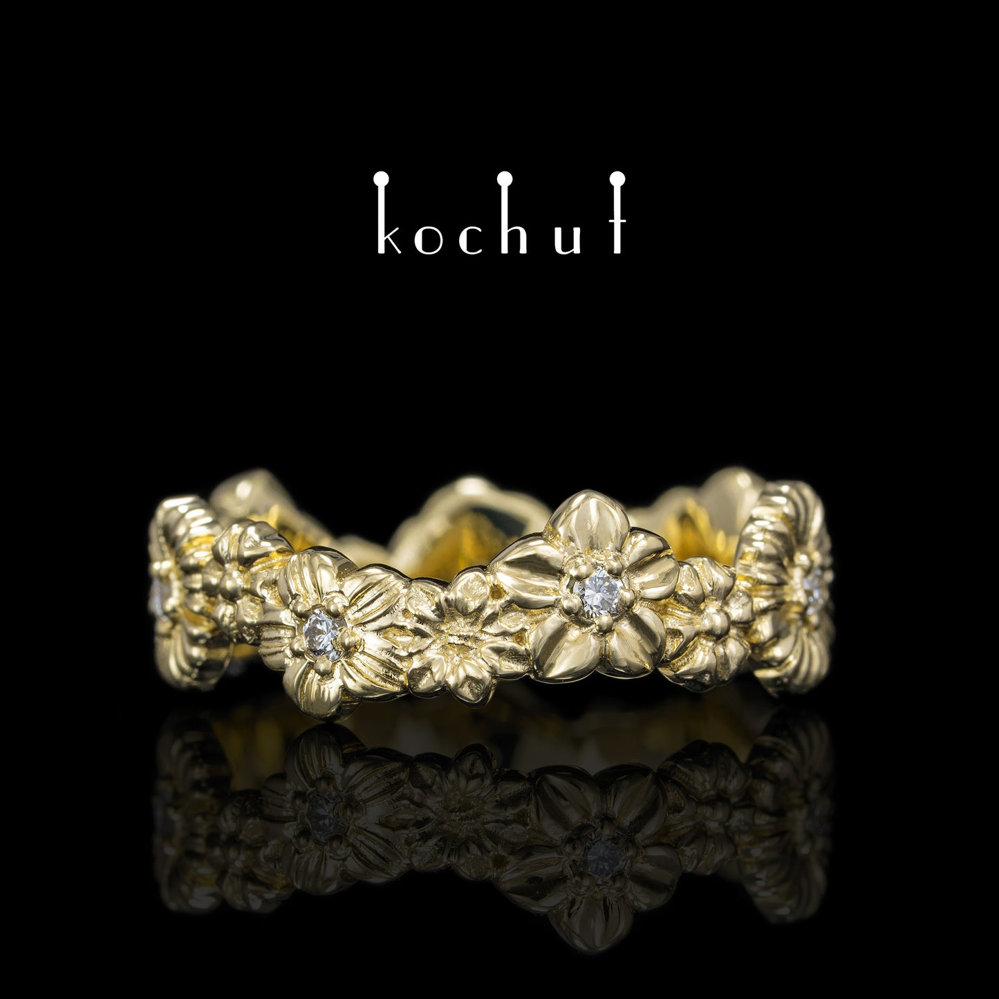 Vivid — Ring aus Gelbgold mit Diamanten