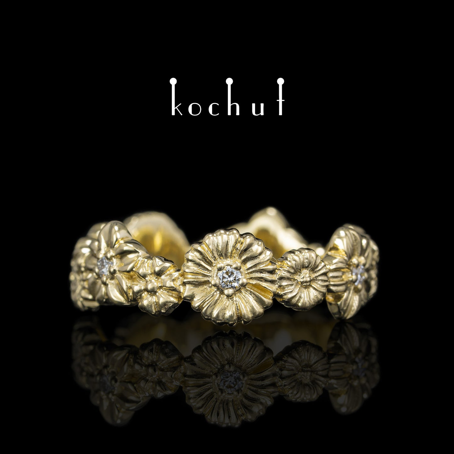 Vivid — Ring aus Gelbgold mit Diamanten
