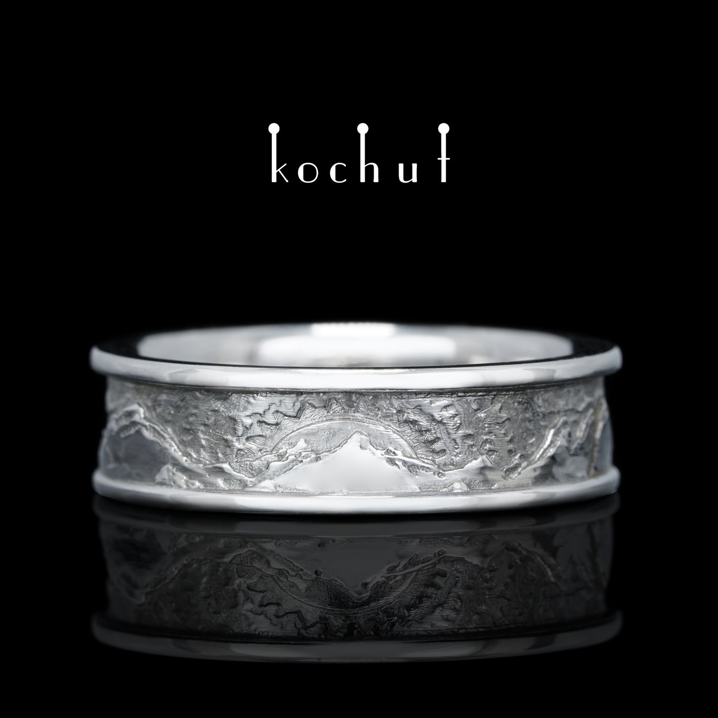 Höhen der Liebe: Sonne und Mond — Silberhochzeit, überzogen mit weißem Rhodium