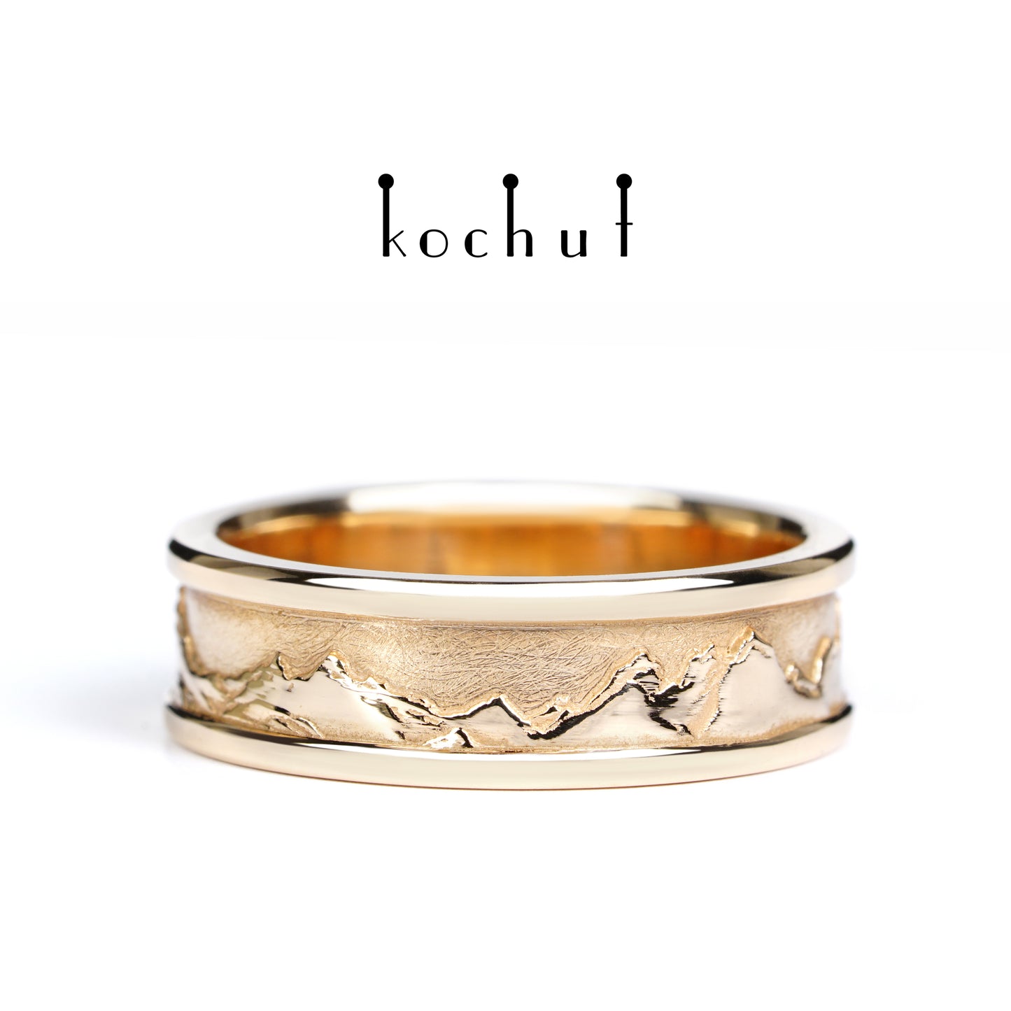 Gipfel der Liebe — Ehering aus Rotgold