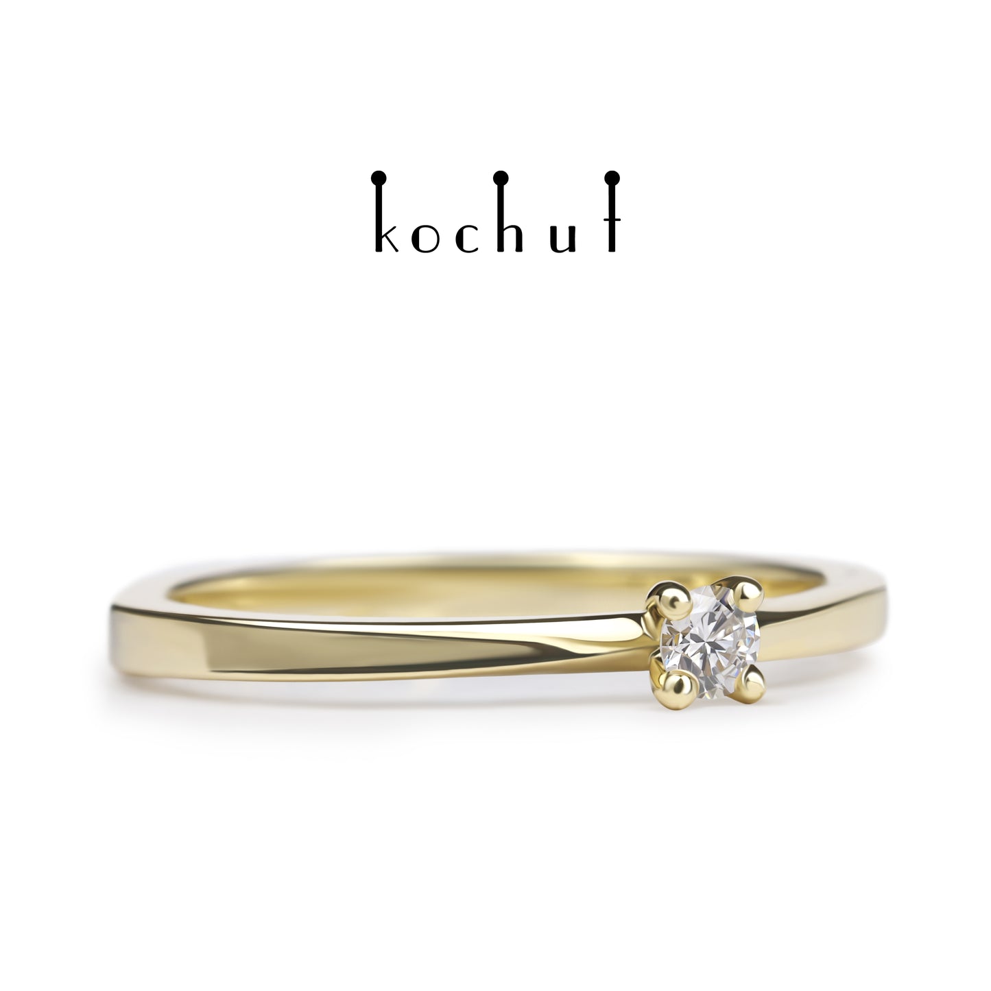 Meine Inspiration — Ring aus Gelbgold mit einem Diamanten