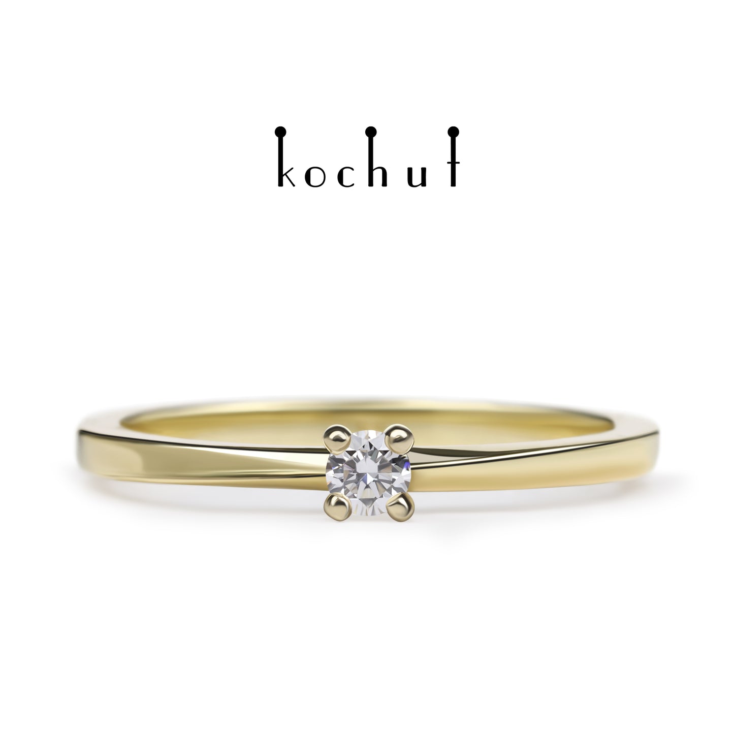 Meine Inspiration — Ring aus Gelbgold mit einem Diamanten