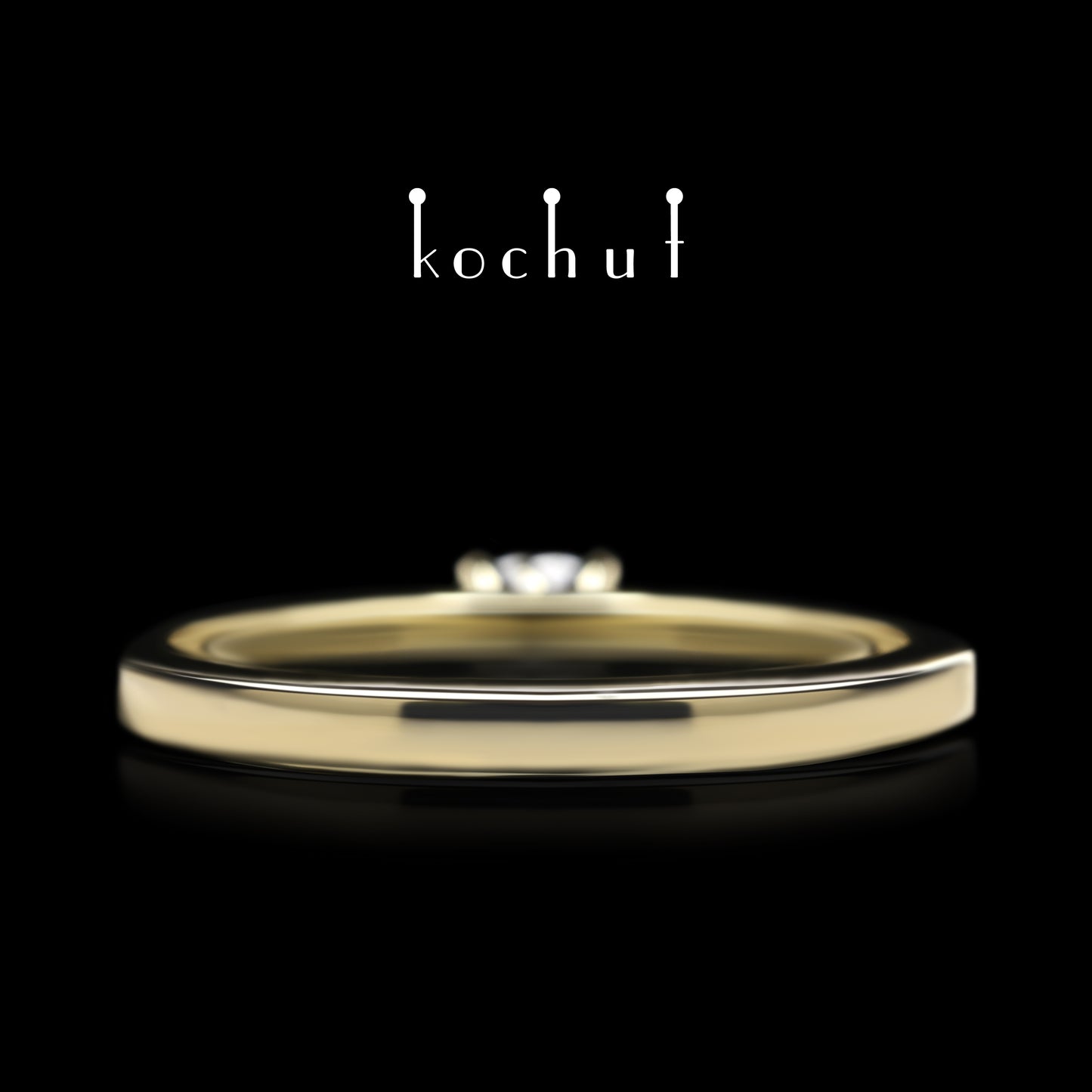 Meine Inspiration — Ring aus Gelbgold mit einem Diamanten
