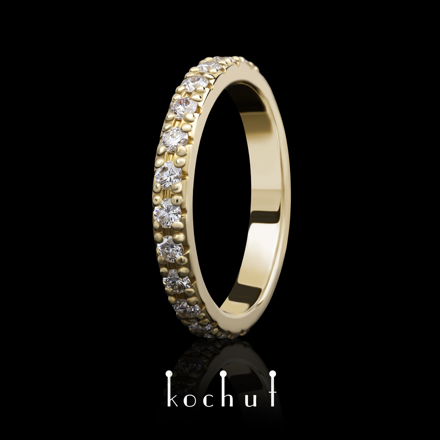 Mein Orbit — ein Verlobungsring aus Gelbgold mit Diamanten
