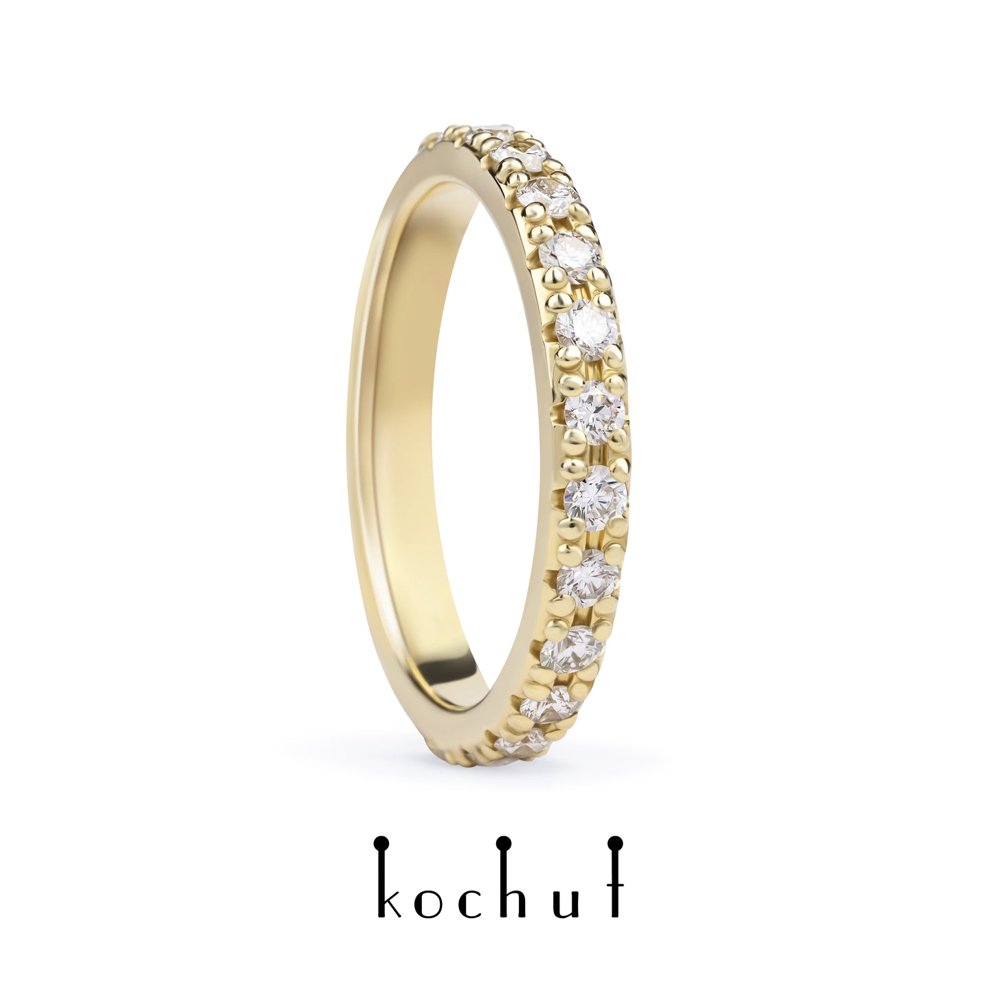 Mein Orbit — ein Verlobungsring aus Gelbgold mit Diamanten