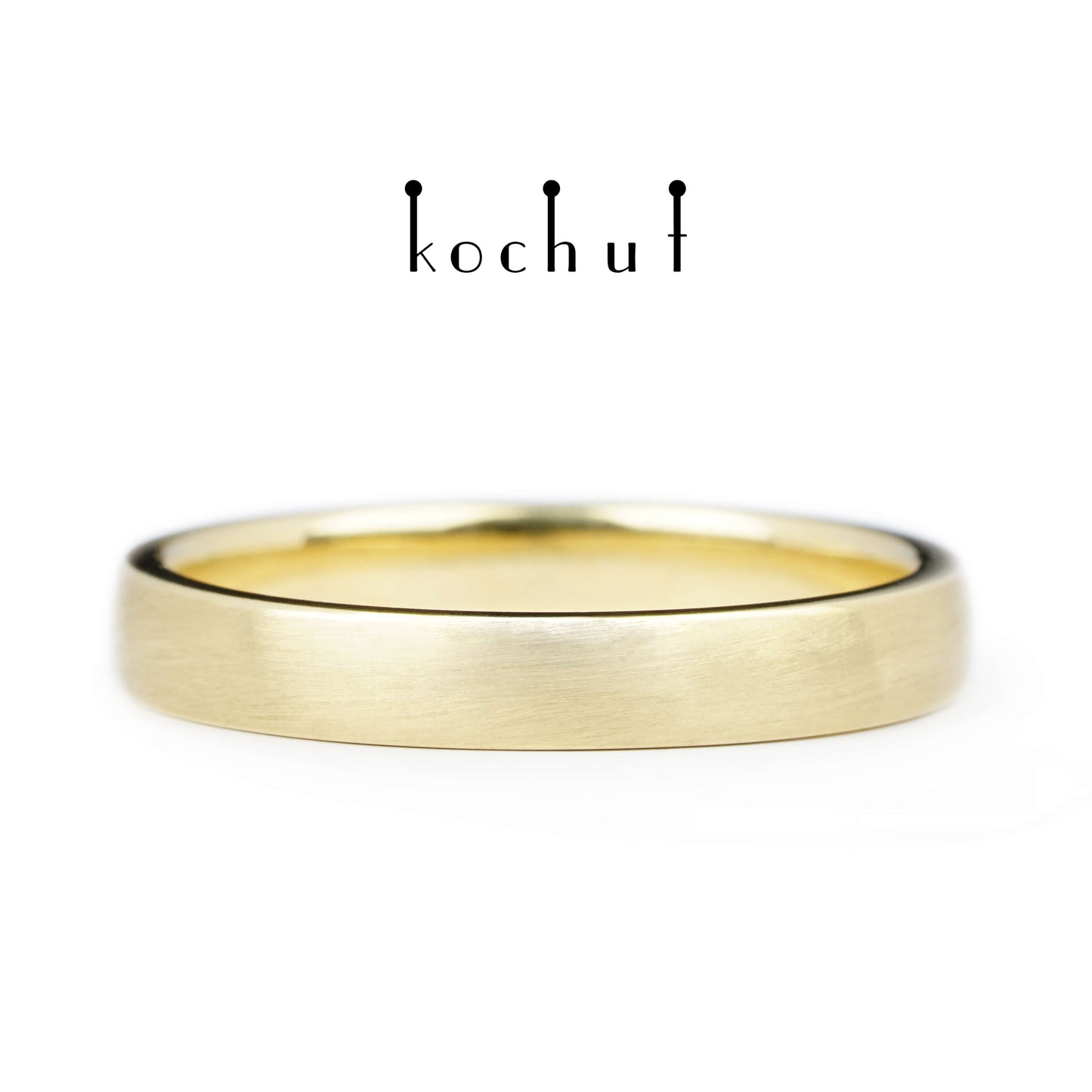 Originals — matte Ehering aus Gelbgold