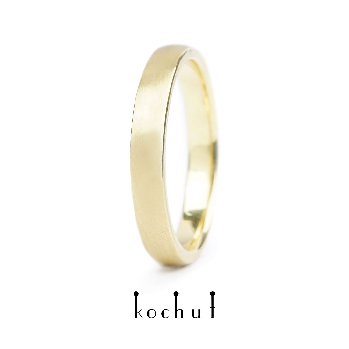 Originals — matte Ehering aus Gelbgold