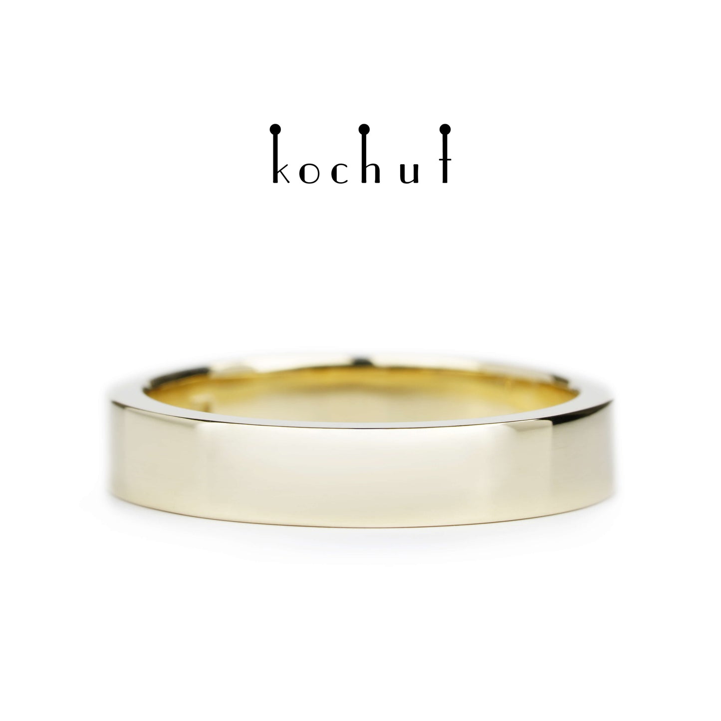 Minimalismus — Ehering aus Gelbgold