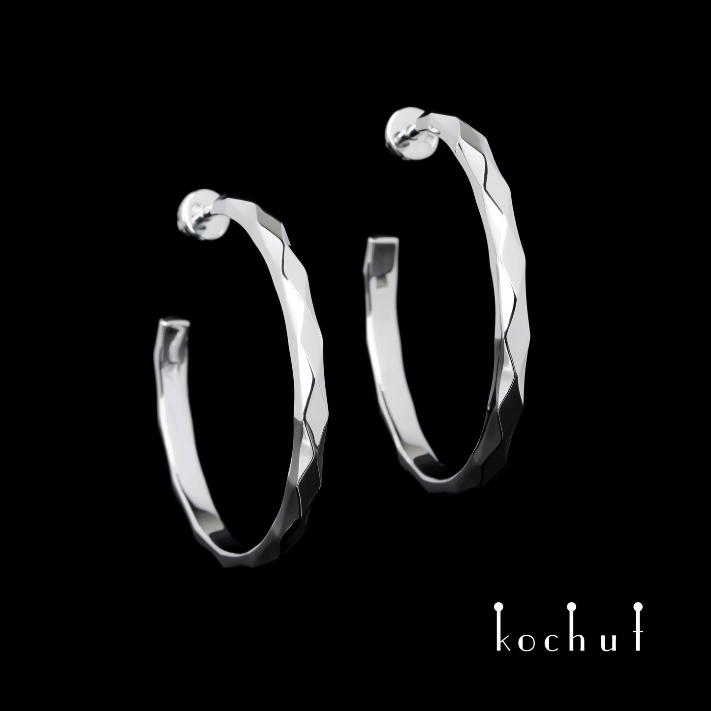Meine Königin — Ohrringe aus Silber, beschichtet mit weißem Rhodium