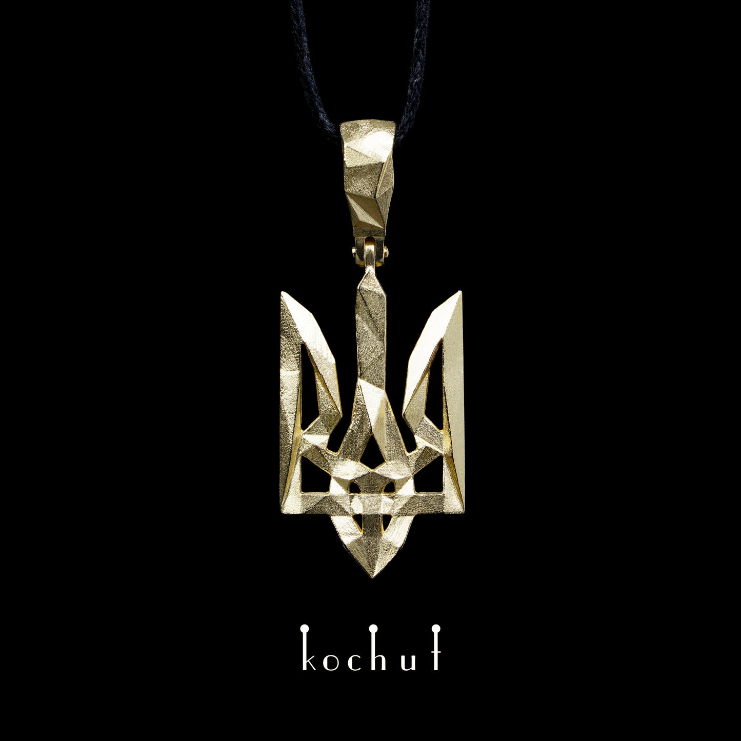 Trident polygonal — Anhänger aus Gelbgold