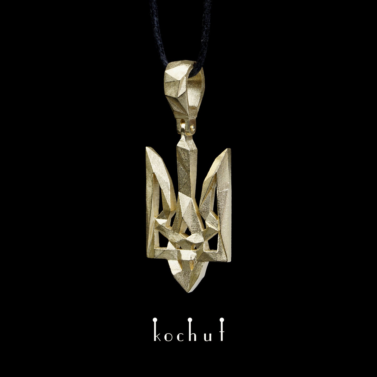 Trident polygonal — Anhänger aus Gelbgold