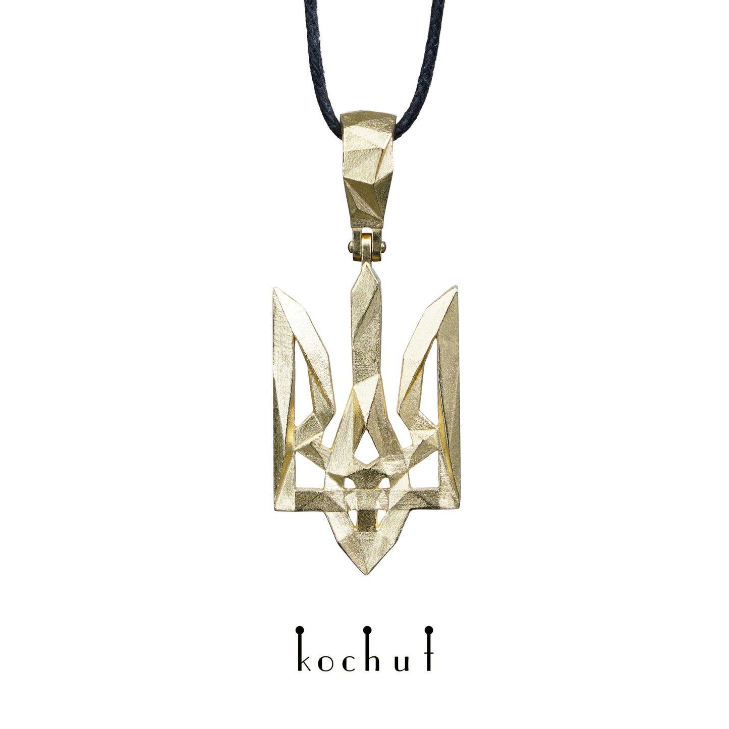 Trident polygonal — Anhänger aus Gelbgold