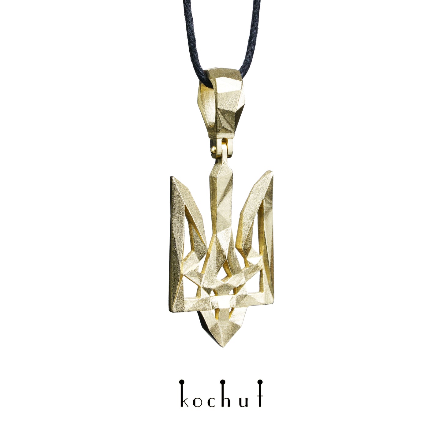 Trident polygonal — Anhänger aus Gelbgold