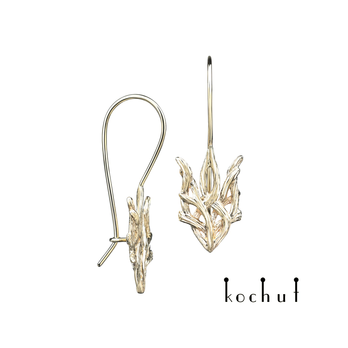 Wald-Trident — Schmuckset aus Gelbgold