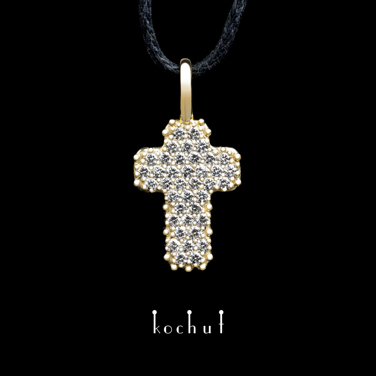 Eternal — Kreuz aus Gelbgold mit Diamanten