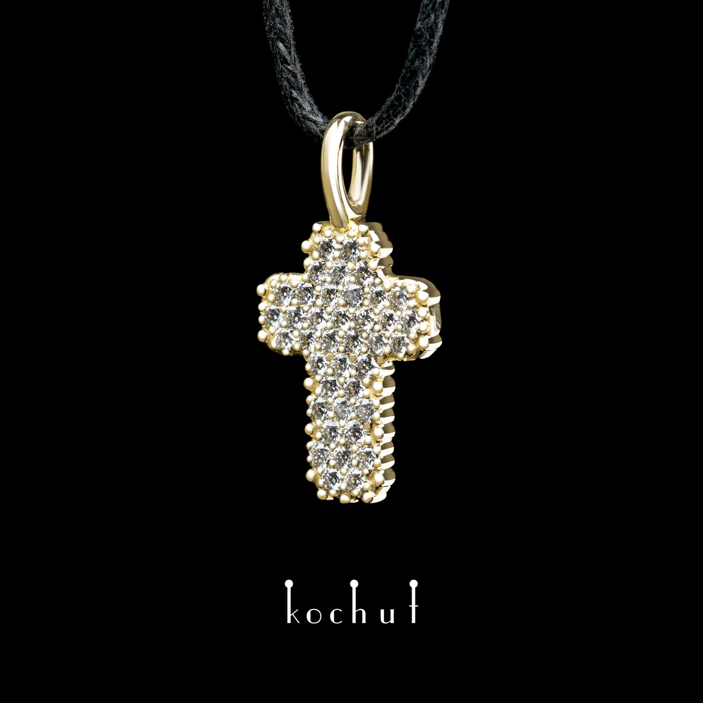 Eternal — Kreuz aus Gelbgold mit Diamanten