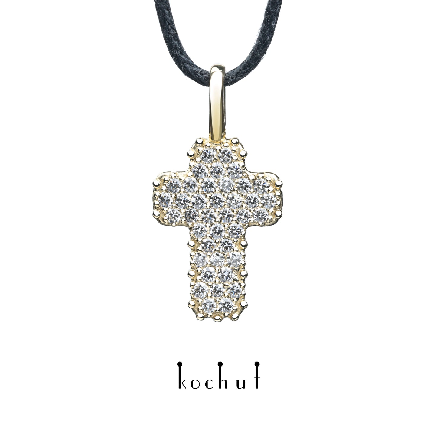 Eternal — Kreuz aus Gelbgold mit Diamanten