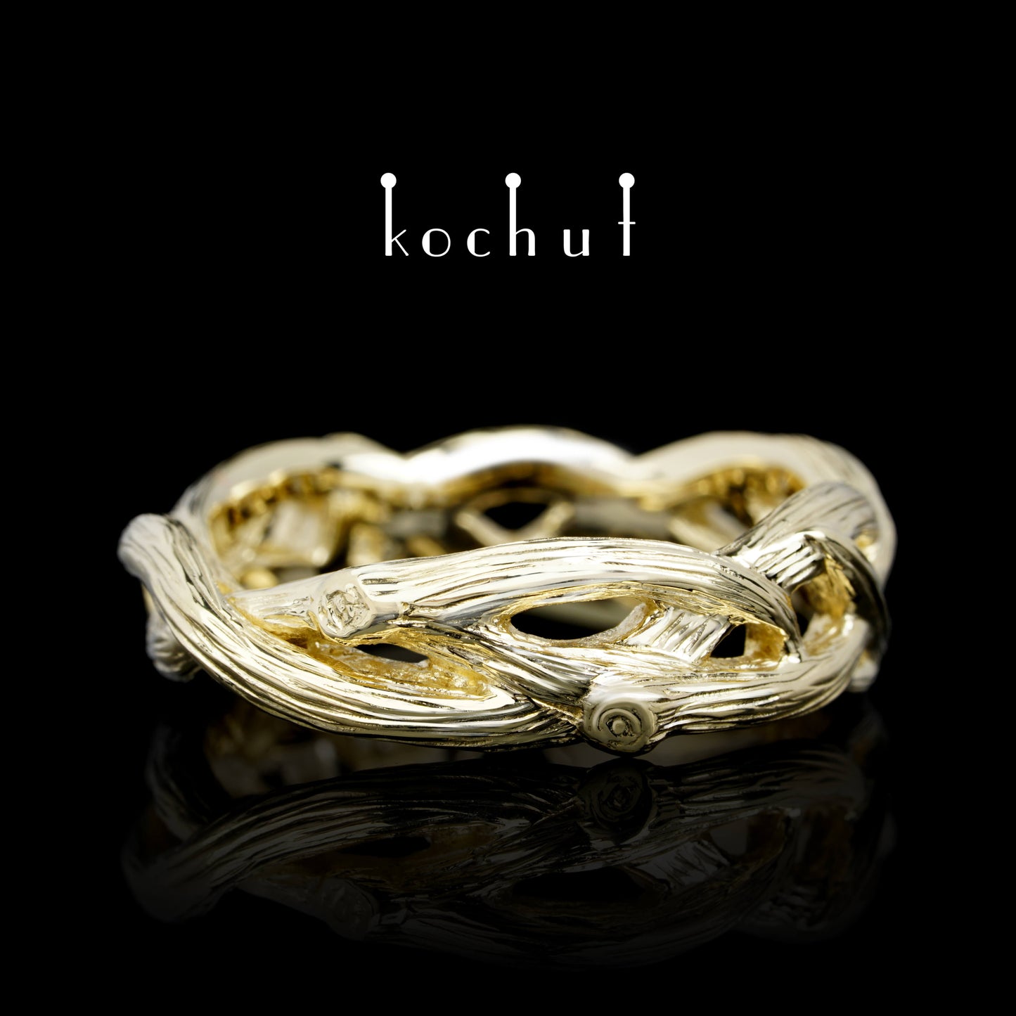 Mobius Forest Ribbon — Ehering aus Gelbgold
