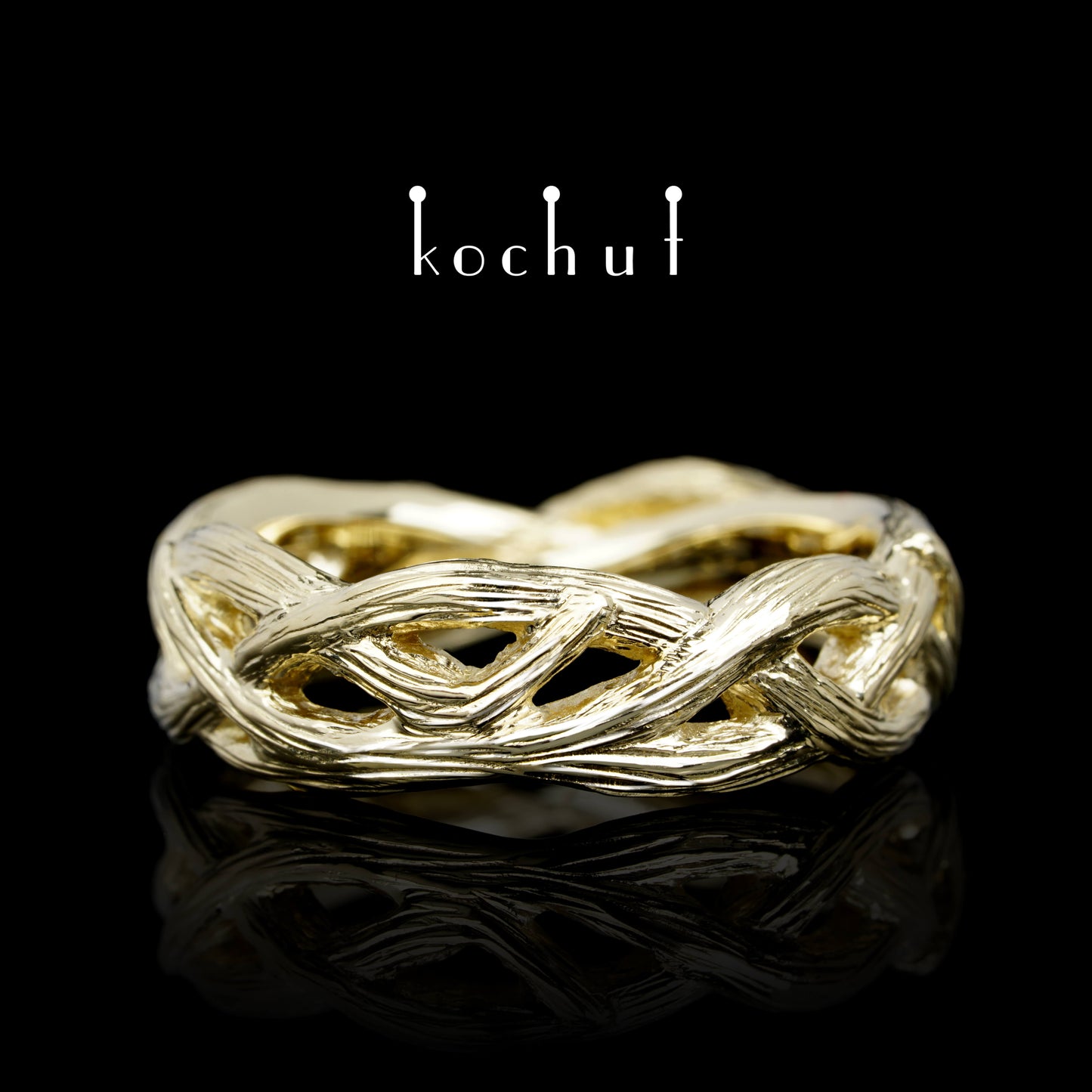 Mobius Forest Ribbon — Ehering aus Gelbgold