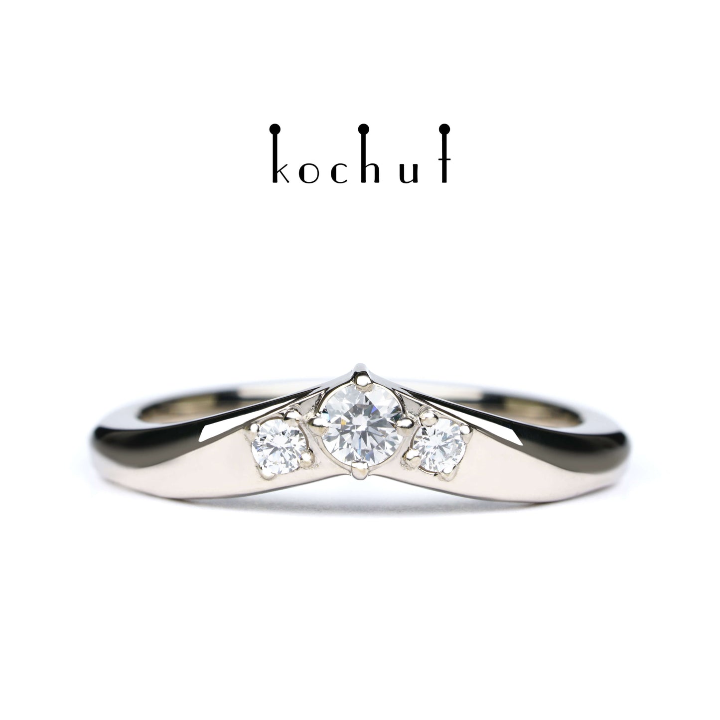 Meine Dame — Ring aus Palladium-Gold mit Diamanten