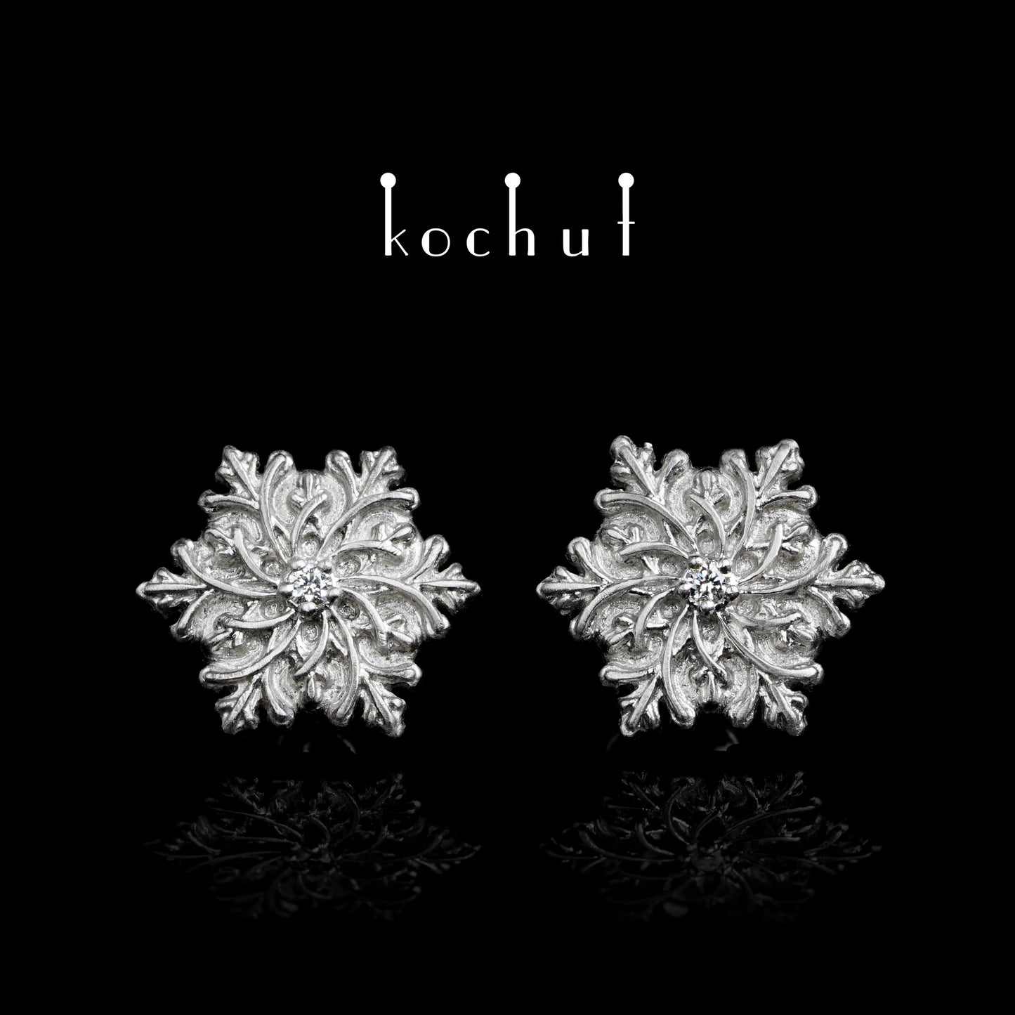 Gerda's Berührung — Ohrringe aus Platin mit Diamanten