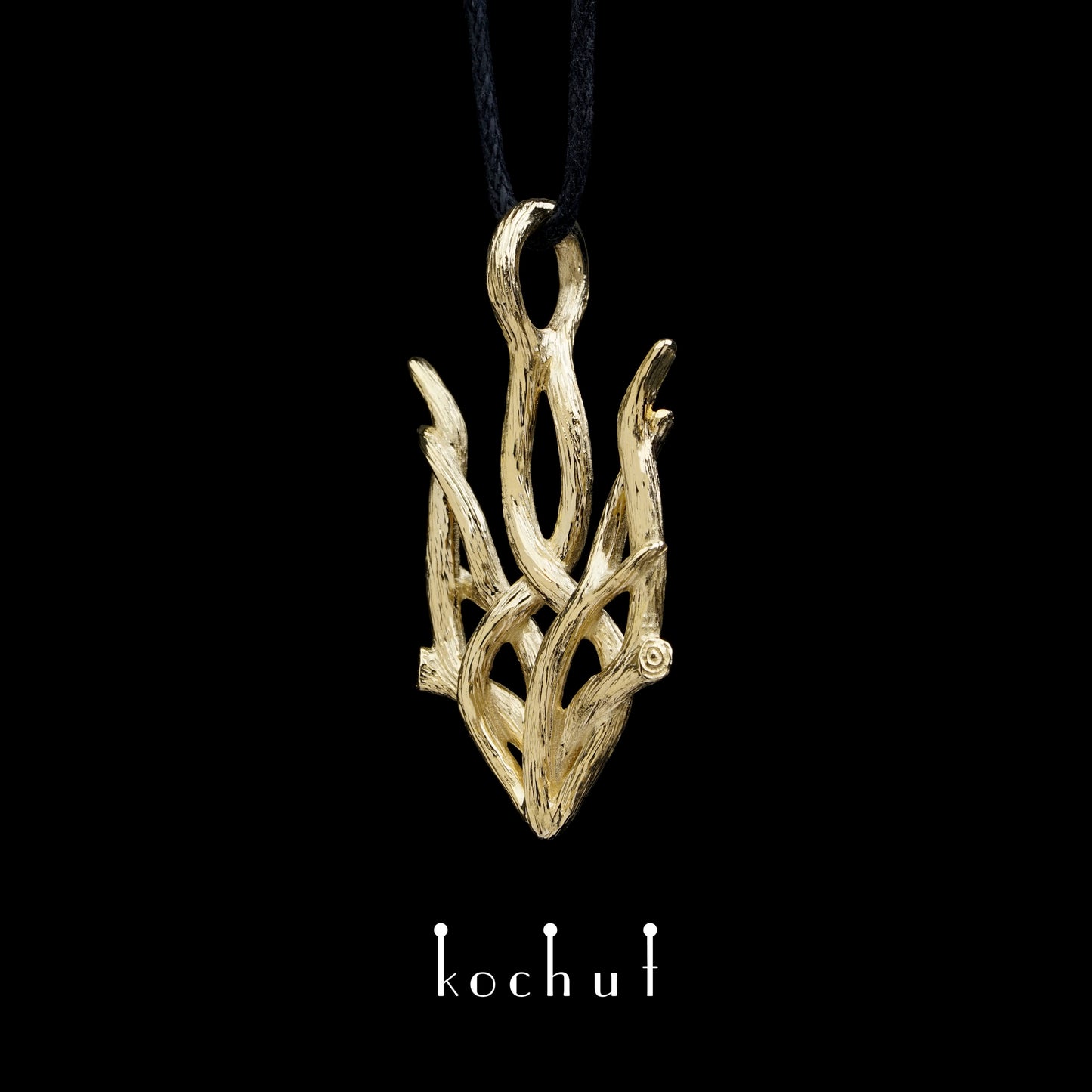 Wald-Trident — Schmuckset aus Gelbgold