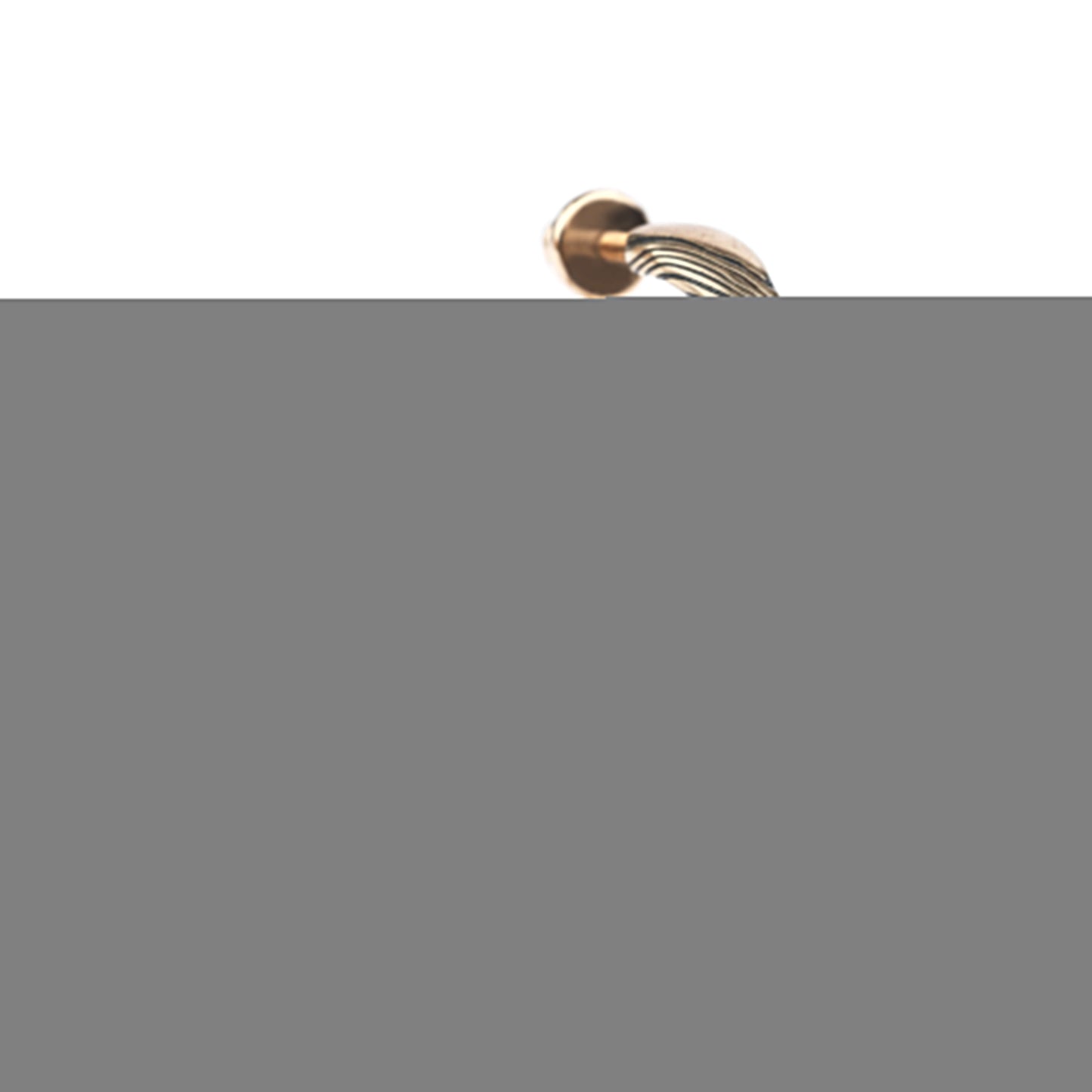 Waves — Ohrringe aus Rotgold sowie graviertem und oxidiertem Silber