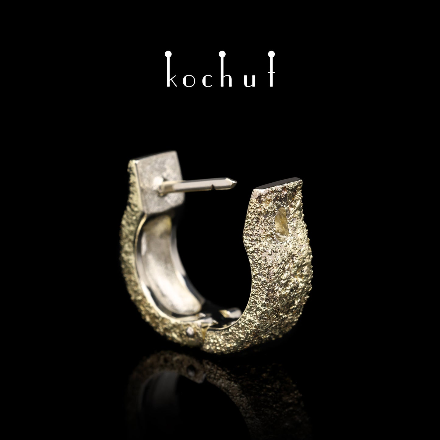 Leib und Seele — Ohrring aus Weißgold mit Fusion-Gelb