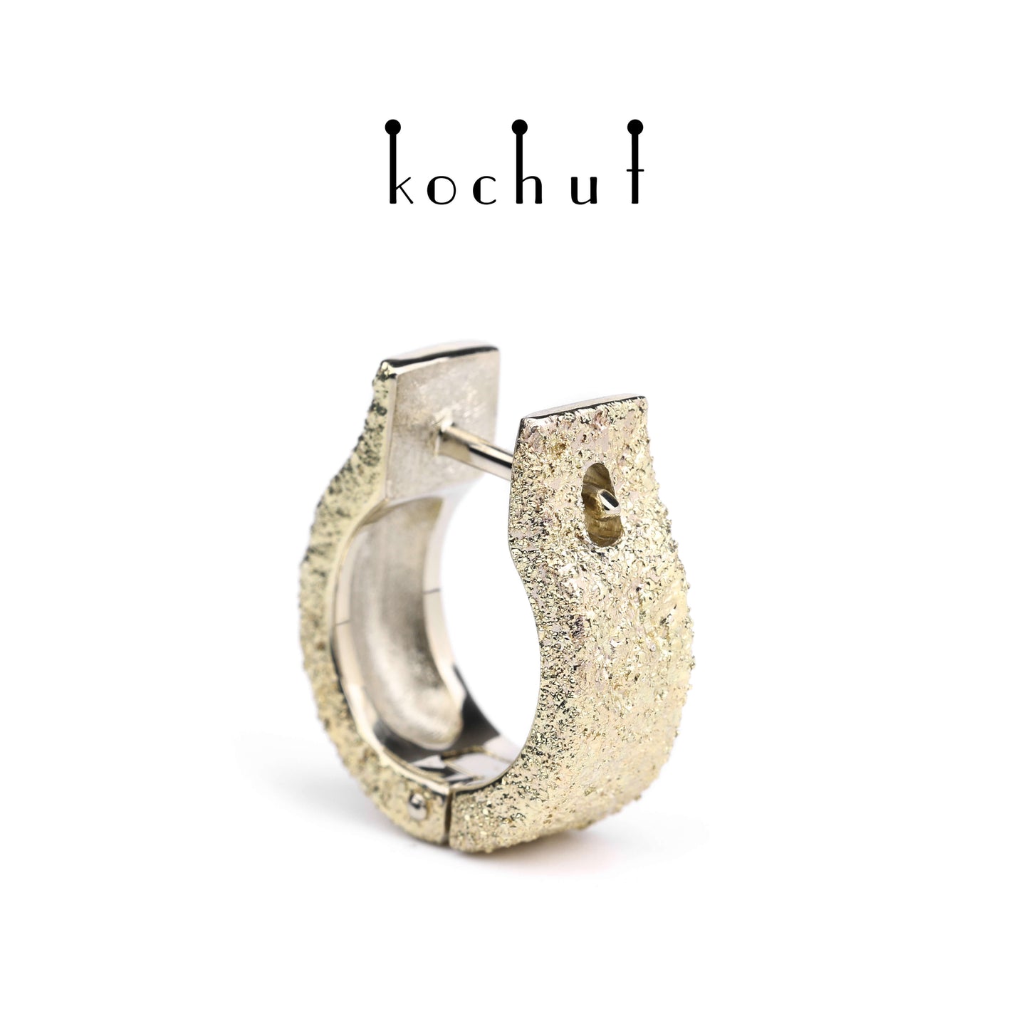 Leib und Seele — Ohrring aus Weißgold mit Fusion-Gelb
