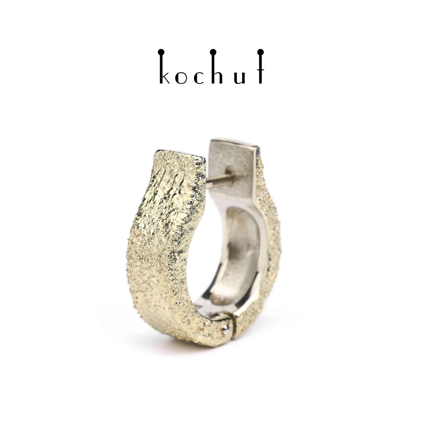 Leib und Seele — Ohrring aus Weißgold mit Fusion-Gelb