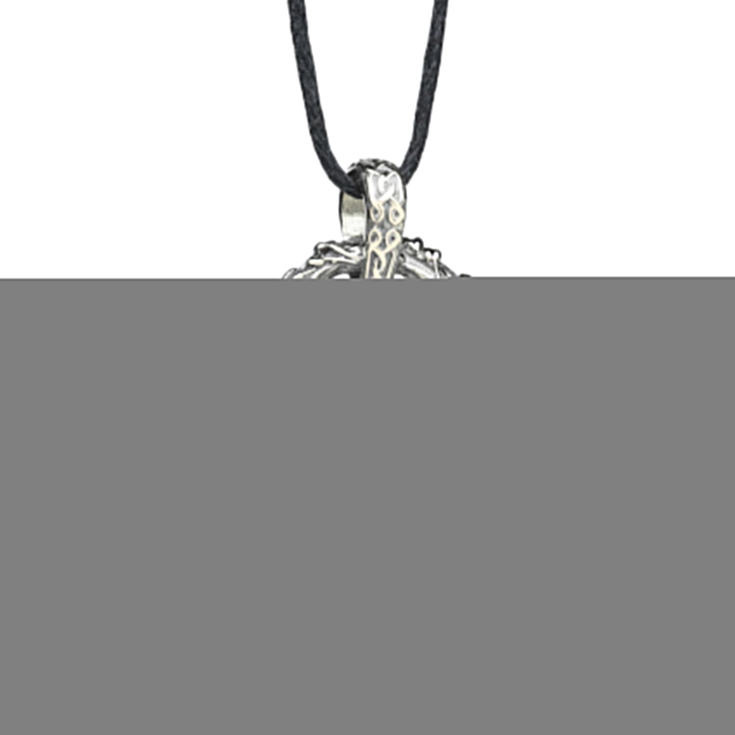 Flüstern der Vorfahren — Weißgold-Anhänger mit Diamant, überzogen mit schwarzem Rhodium