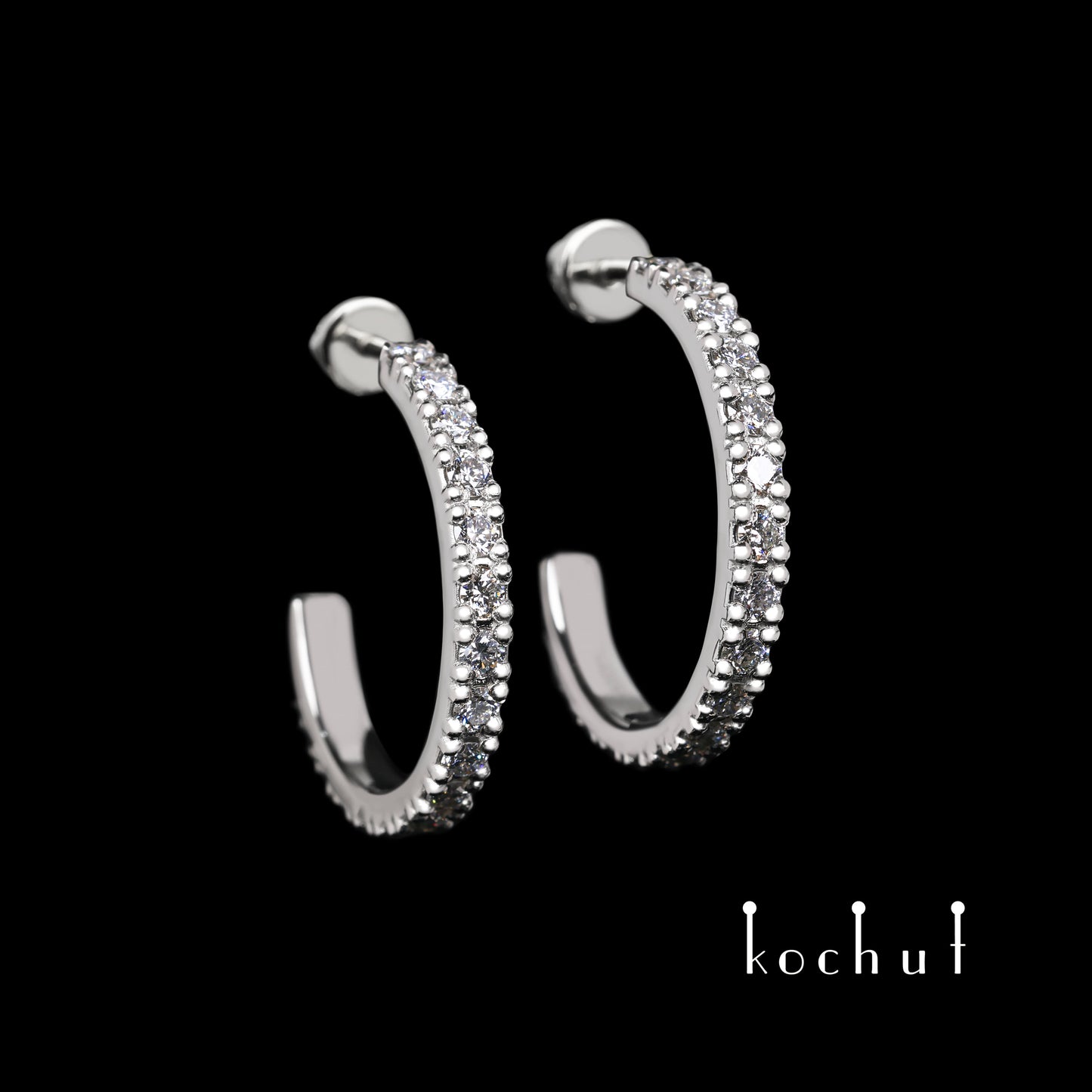 Mein Orbit — Platin-Ohrringe mit Diamanten