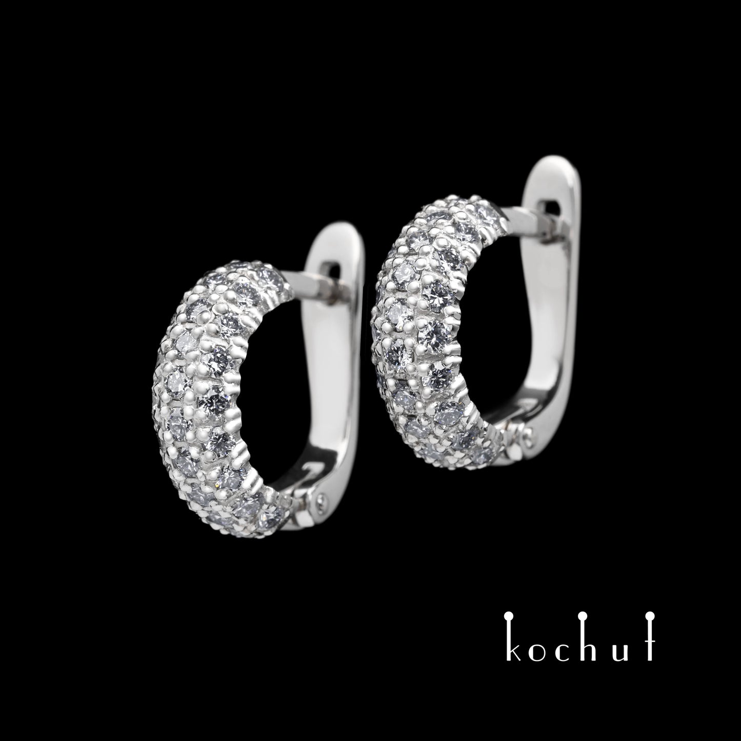 Reflection — Ohrringe aus Platin mit Diamanten