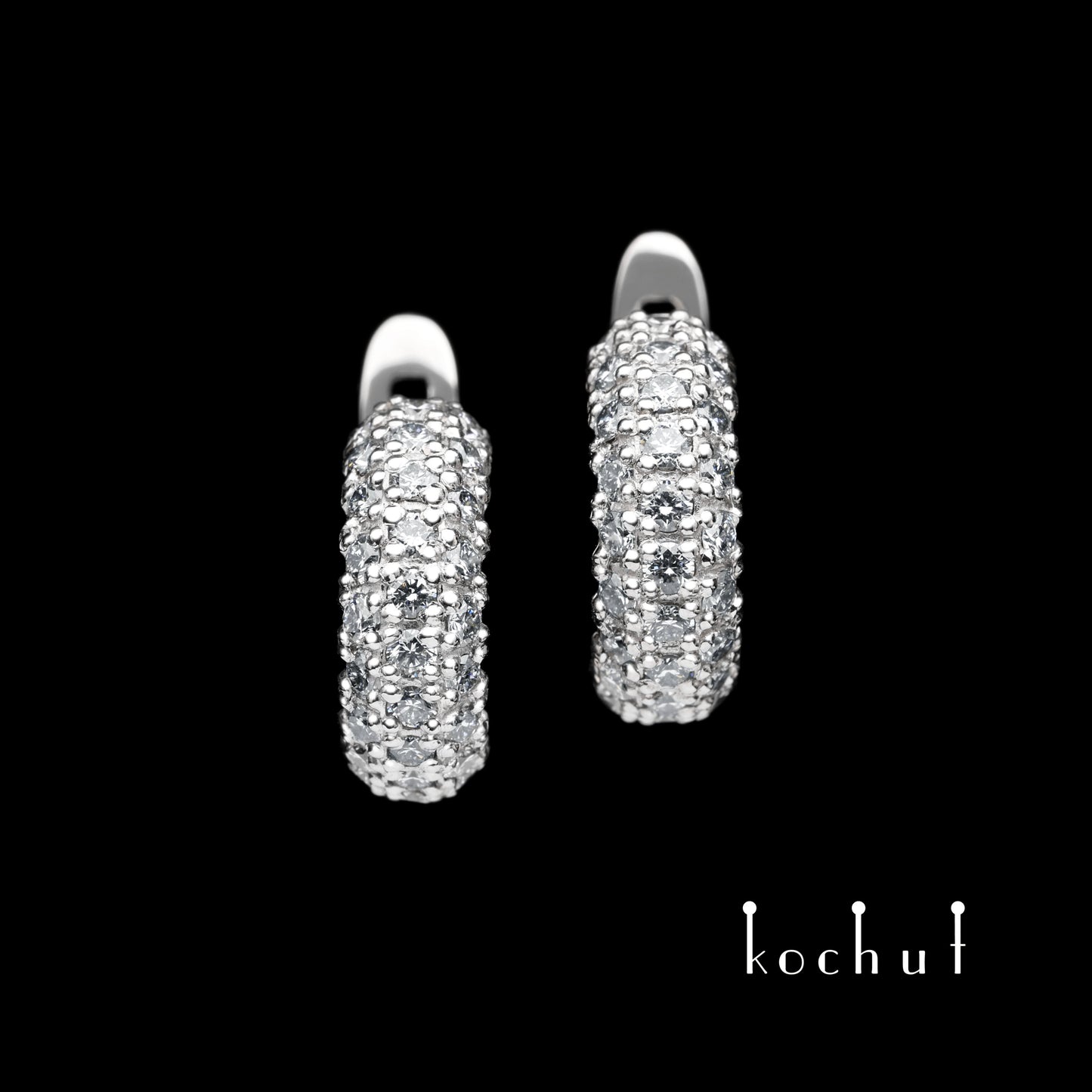 Reflection — Ohrringe aus Platin mit Diamanten
