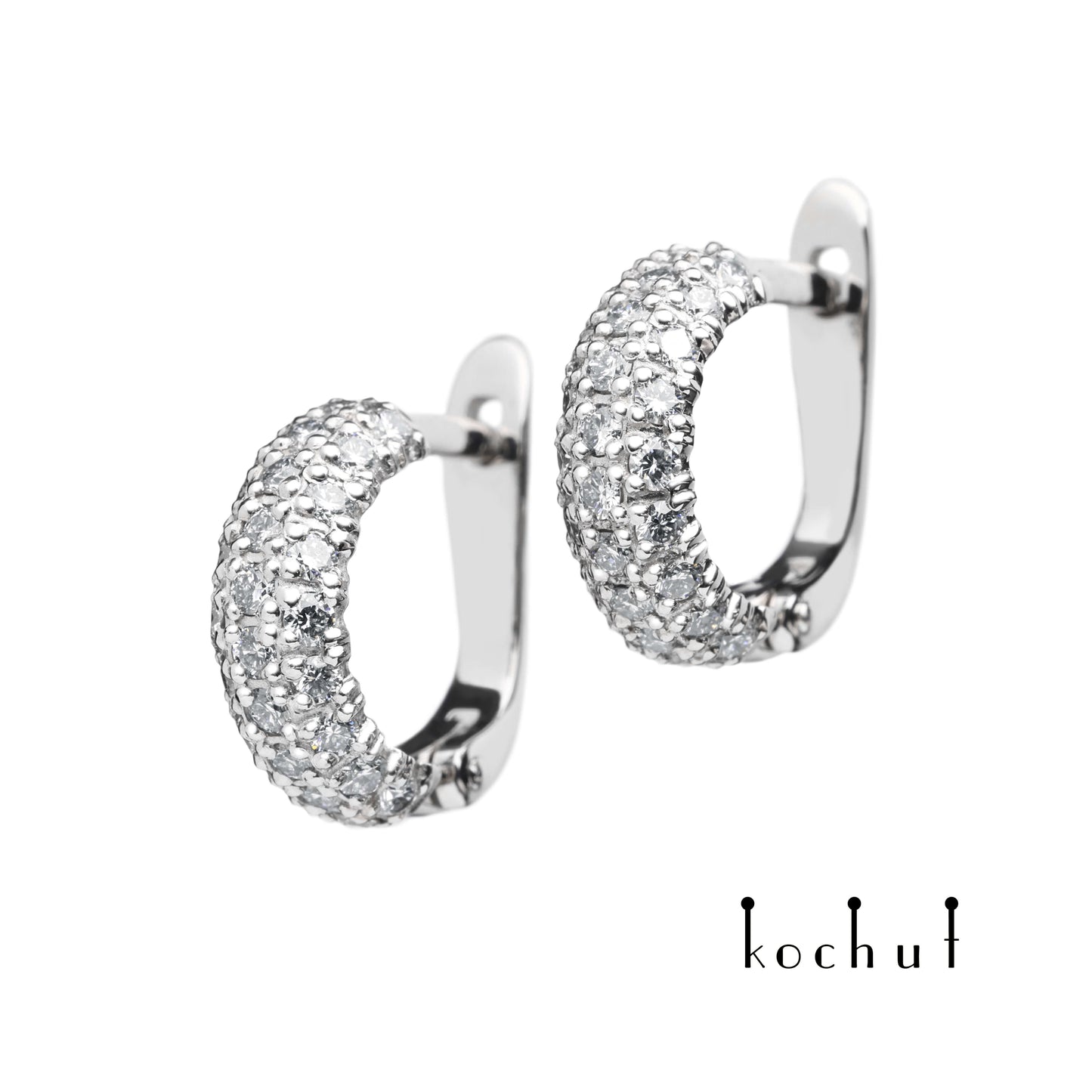 Reflection — Ohrringe aus Platin mit Diamanten