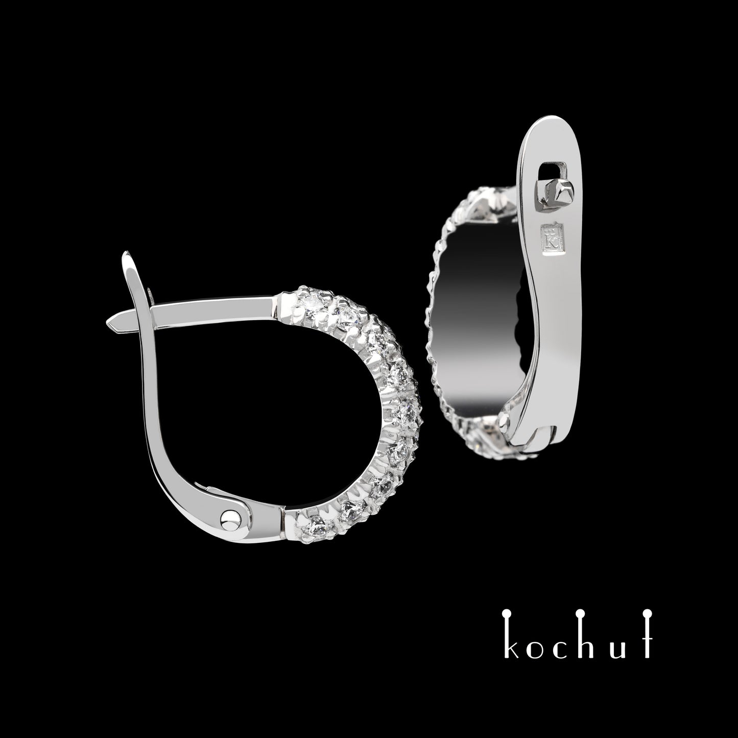 Reflection — Ohrringe aus Platin mit Diamanten