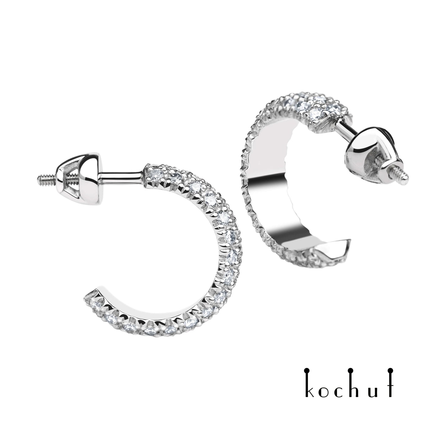 Reflection — Ohrringe aus Platin mit Diamanten