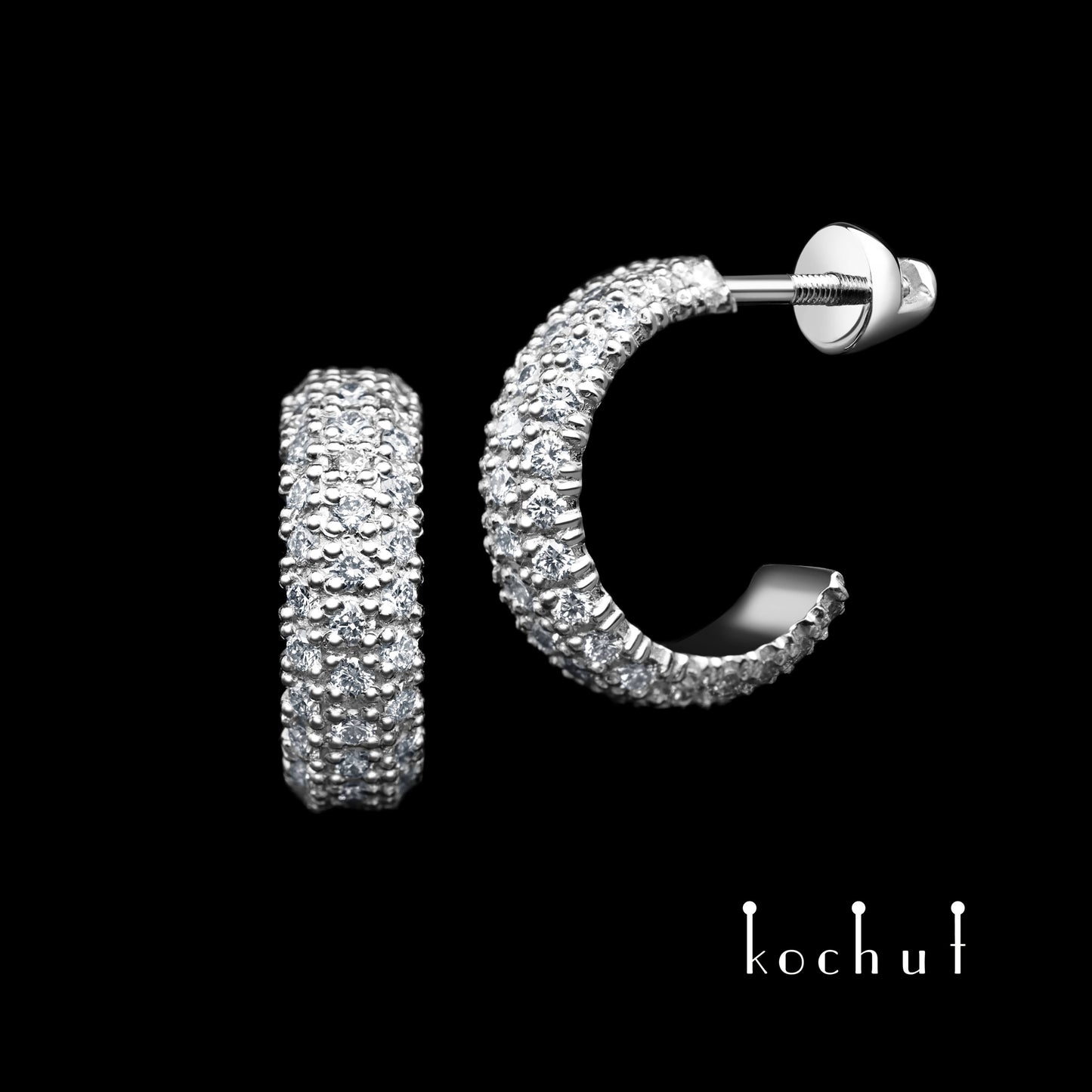 Reflection — Ohrringe aus Platin mit Diamanten